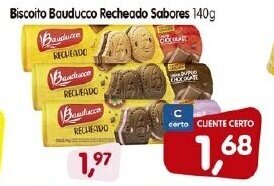 Cercadão Biscoito Bauducco Recheado Sabores 140g oferta
