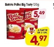 Cercadão Batata Palha Big Tosty 120g oferta