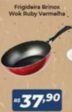 Atakarejo Frigideira Brinox Wok Ruby Vermelha oferta