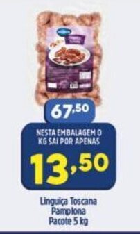 Arena Atacado Linguica Toscana Pamplona pacote 1kg oferta
