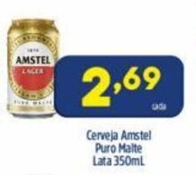 Arena Atacado Cerveja Amstel Puro Malte Lata 350ml oferta