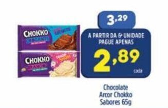 Arena Atacado Chocolate Arcor Chokito Sabores 65g oferta