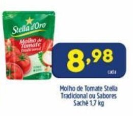 Arena Atacado Molho de Tomate Stella tradicional e Sabores sache 1.7kg oferta