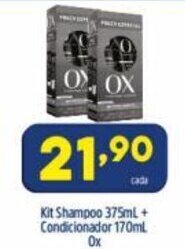 Kit Shampoo 375ml + Condicionador 170ml OX