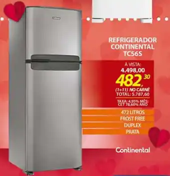 Lojas Cem Refrigerador Continental TC56S oferta