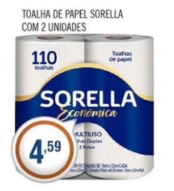 Toalha de papel Sorella com 2 unidades