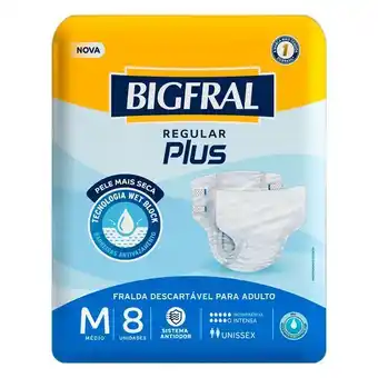 Supermercados Mateus Fralda descartável para adulto plus regular m bigfral 8 unidades oferta