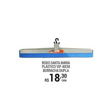 Rodo Santa Maria Plastico Vip 40cm Borracha Dupla