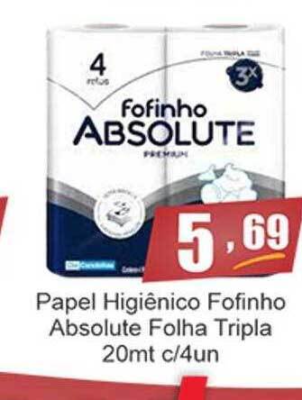 Dubom Supermercados Papel Higiênico Fofinho Absolute Folha Tripla oferta