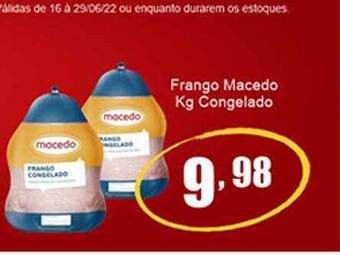 Dubom Supermercados Frango Macedo Congelado oferta