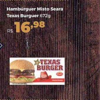 Villarreal Supermercados Hambúrguer Misto Seara Texas Burguer oferta