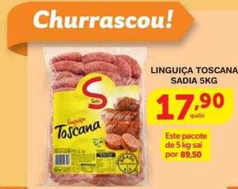 Roldão Linguiça Toscana Sadia oferta