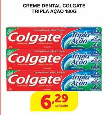 Roldão Creme Dental Colgate Tripla Ação oferta