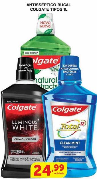 Roldão Antisséptico Bucal Colgate Tipos 1l oferta