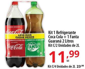 Akki Atacadista Kit 1 Refrigerante Coca Cola + 1 Fanta Guaraná oferta