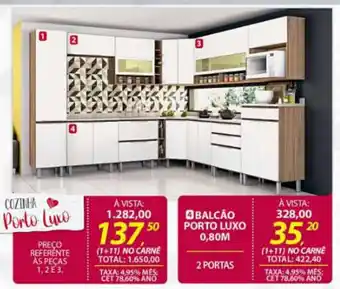 Lojas Cem Balcao Porto Luxo 0.80m oferta