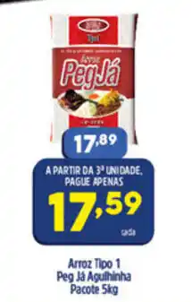 Arena Atacado Arroz Tipo 1 Peg Ja Agulhinha pacote 5kg oferta