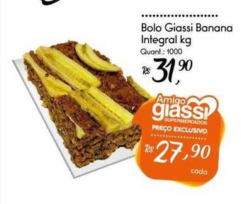 Giassi Supermercados Bolo Giassi Banana Integral oferta