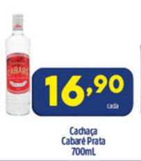 Arena Atacado Cachaca Cabare Prata 700ml oferta