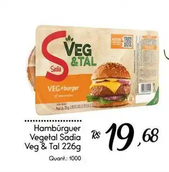 Giassi Supermercados Hambuguer Vegetal Sadia Veg & Tal oferta