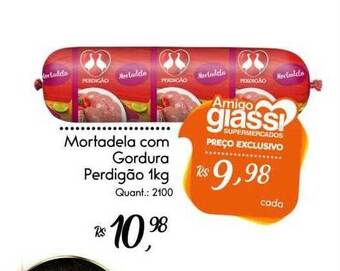 Giassi Supermercados Mortadela Com Gordura Perdigão oferta