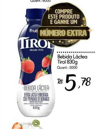 Giassi Supermercados Bebida Lactea Tirol oferta