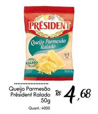 Giassi Supermercados Queijo Parmesão Président Ralado oferta