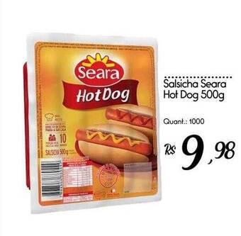 Giassi Supermercados Salsicha Seara Hot Dog oferta
