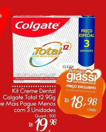 Giassi Supermercados Kit Creme Dental Colgate Total 12 oferta