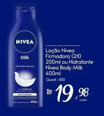 Giassi Supermercados Loção Nivea Firmadora Q10 Ou Hidratante Nivea Body Milk oferta