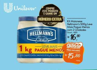 Giassi Supermercados Kit Maionese Hellmann's oferta