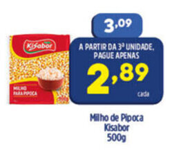 Arena Atacado Milho de Pipoca Kisabor 500g oferta