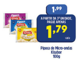 Arena Atacado Pipoca de Micro Ondas Kisabor 100g oferta