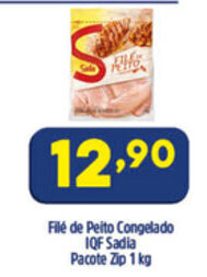 Arena Atacado File de Peito Congelado IQF Sadia pacote zip 1kg oferta