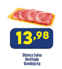 Arena Atacado Bisteca Suina Resfriada Bandeja 1kg oferta