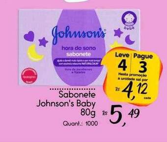 Giassi Supermercados Sabonete Johnson's Baby Leve 4 Pague 3 oferta