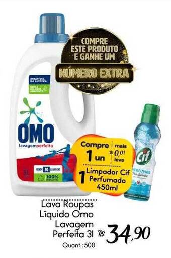 Giassi Supermercados Lava Roupas Liquido Omo Lavagem Perfeita oferta