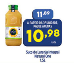 Suco de Laranja integral Natural One 1.5L