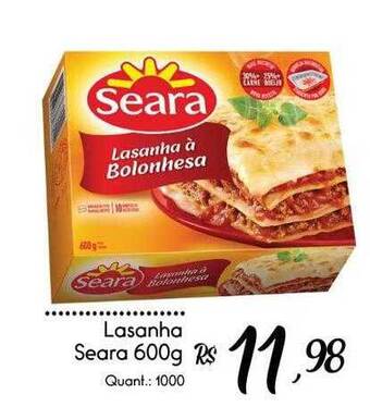 Giassi Supermercados Lasanha Seara oferta