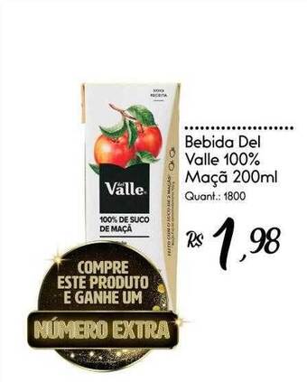 Giassi Supermercados Bebida Del Valle 100% Maçã oferta