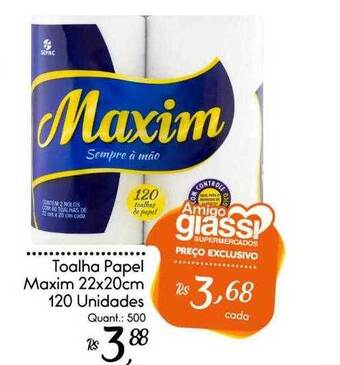 Giassi Supermercados Toalha Papel Maxim 22x20cm oferta