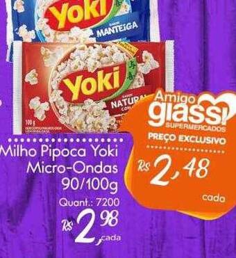 Giassi Supermercados Milho Pipoca Yoki Micro-ondas oferta