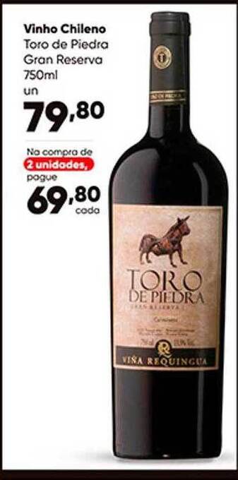 Zaffari Vinho Chileno Toro De Piedra Gran Reserva oferta