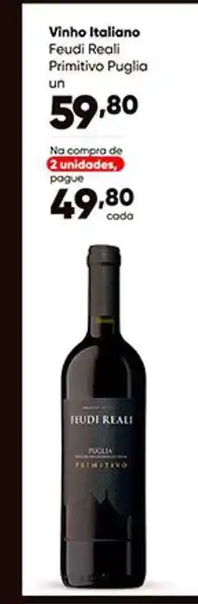 Zaffari Vinho Italiano Feudi Reali Primitivo Puglia oferta