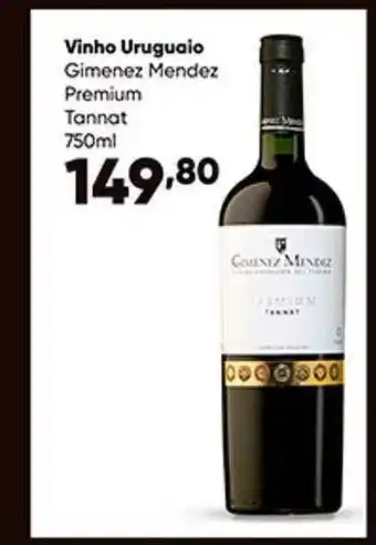 Zaffari Vinho Uruguaio Gimenez Mendez Premium Tannat oferta