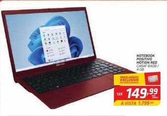 GBarbosa Notebook Positivo Motion Red oferta