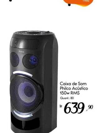 Giassi Supermercados Caixa De Som Philco Acústico 150w Rms oferta