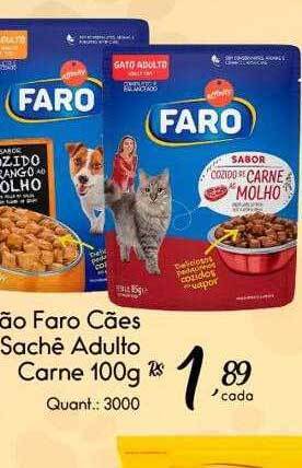 Ração Faro Cães Sachê Adulto Carne