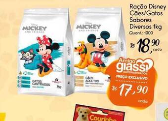 Giassi Supermercados Ração Disney Cães Gatos Sabores Diversos oferta