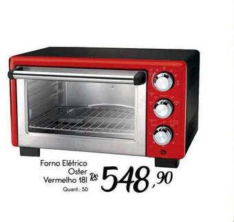 Giassi Supermercados Forno Elétrico Oster Vermelho 18l oferta